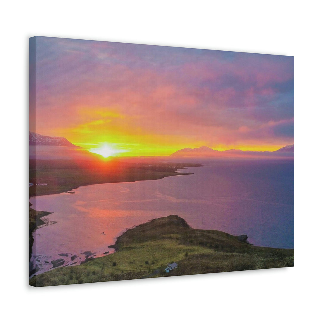 Sunset Over the Fjord Part 1 - Canvas