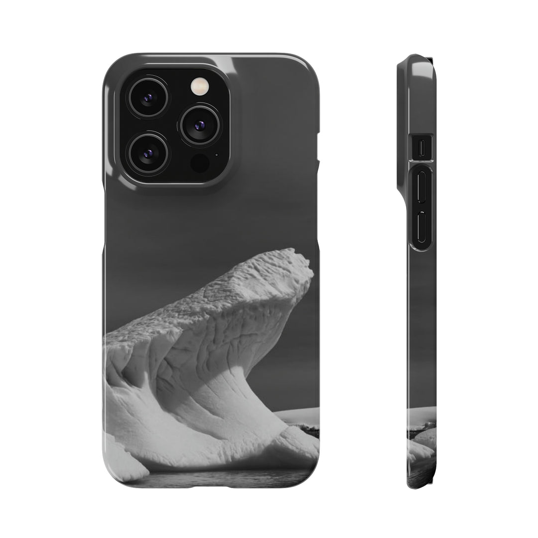 The Angles of an Iceberg in Black and White - Phone Case