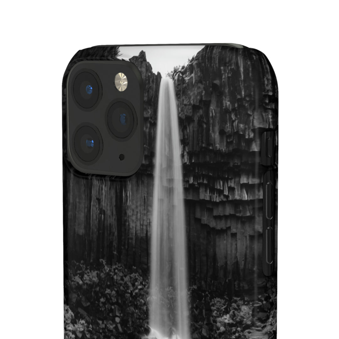 Svartifoss in Black and White - Phone Case