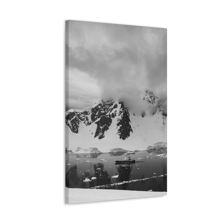 Peaceful Anchoring in Black and White - Canvas