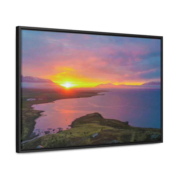 Sunset Over the Fjord Part 1 - Canvas with Frame