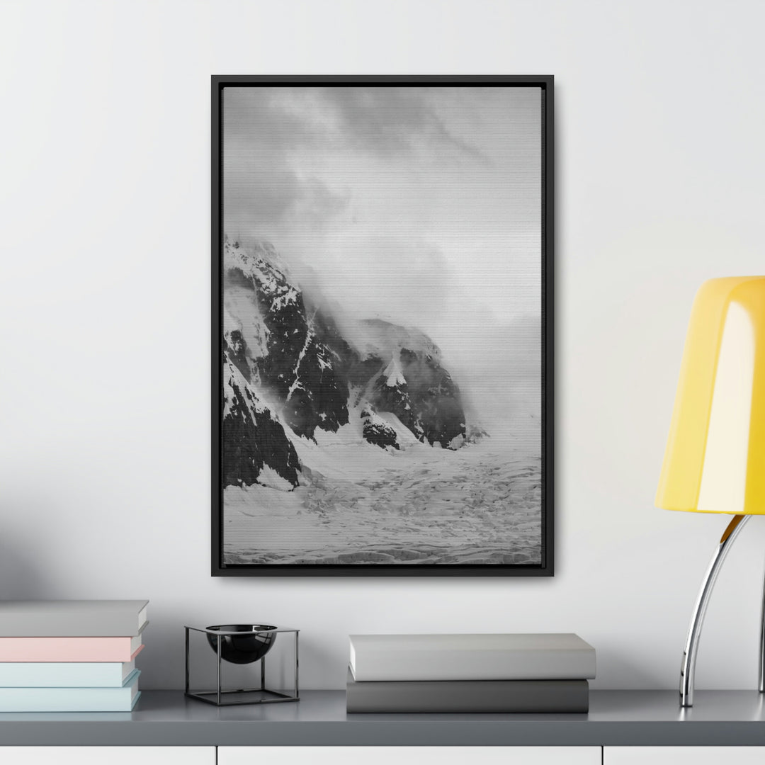 The Mist Descends in Black and White - Canvas with Frame