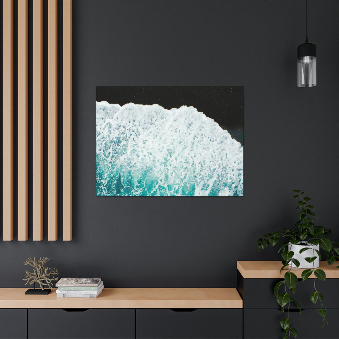 A Wave on Volcanic Sand - Canvas