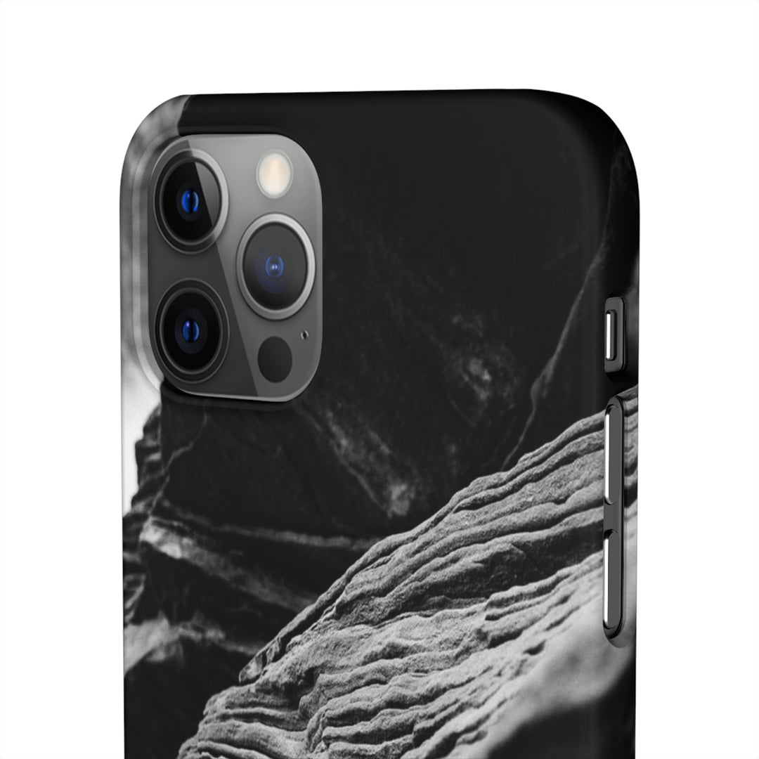 Layers of Rock in Black and White - Phone Case