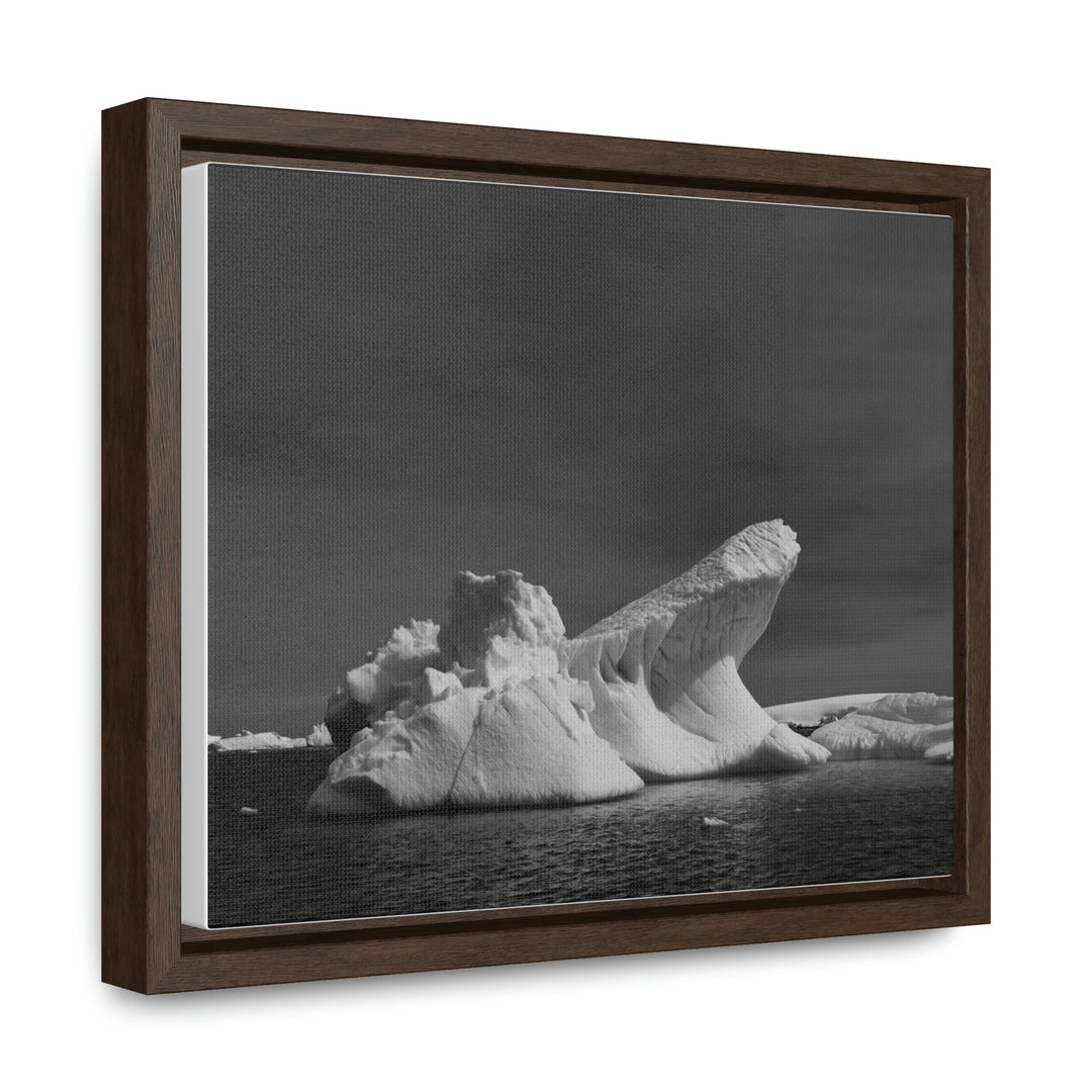 The Angles of an Iceberg in Black and White - Canvas with Frame