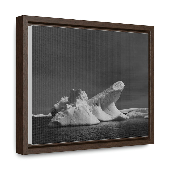 The Angles of an Iceberg in Black and White - Canvas with Frame