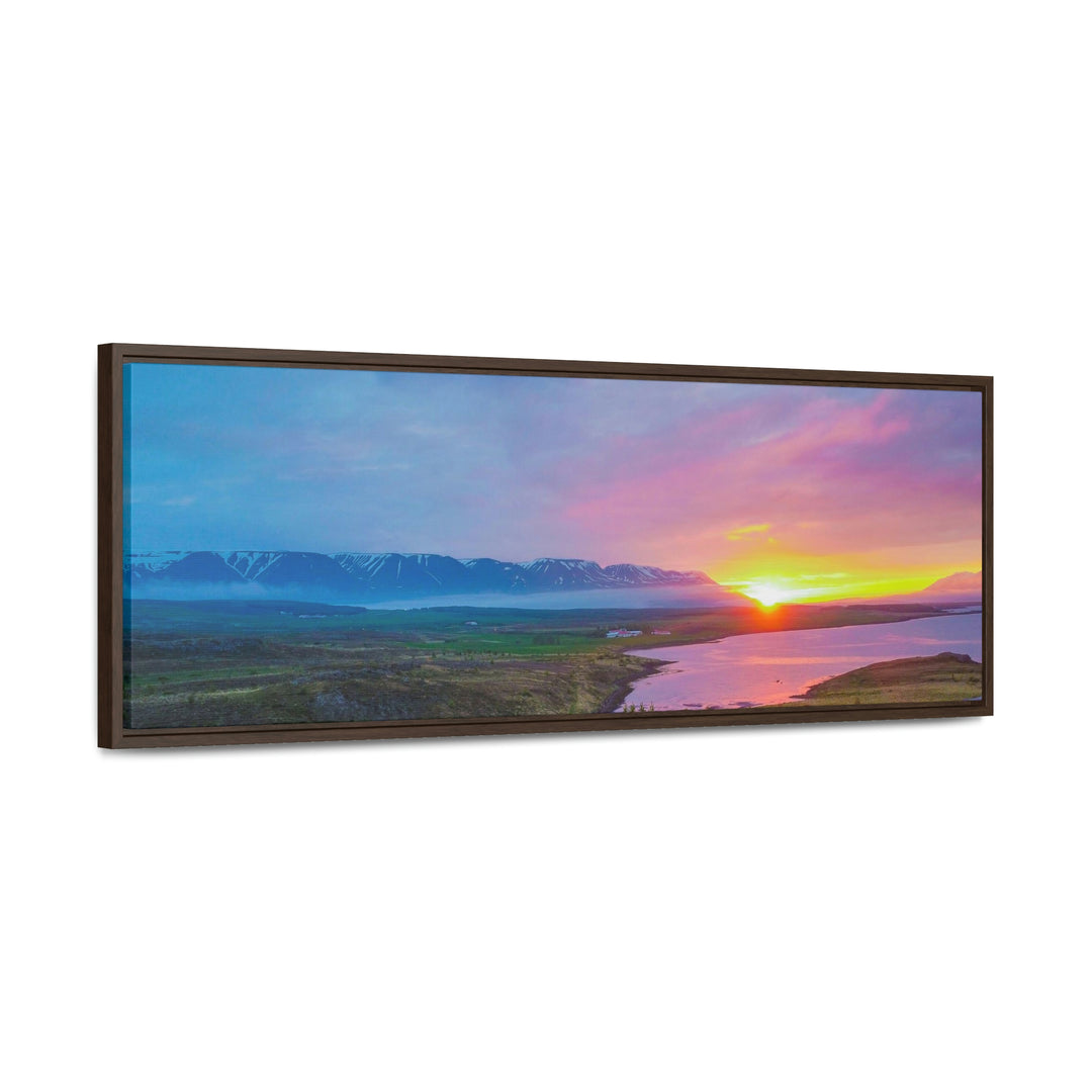 Sunset Over the Fjord Part 2 - Canvas with Frame