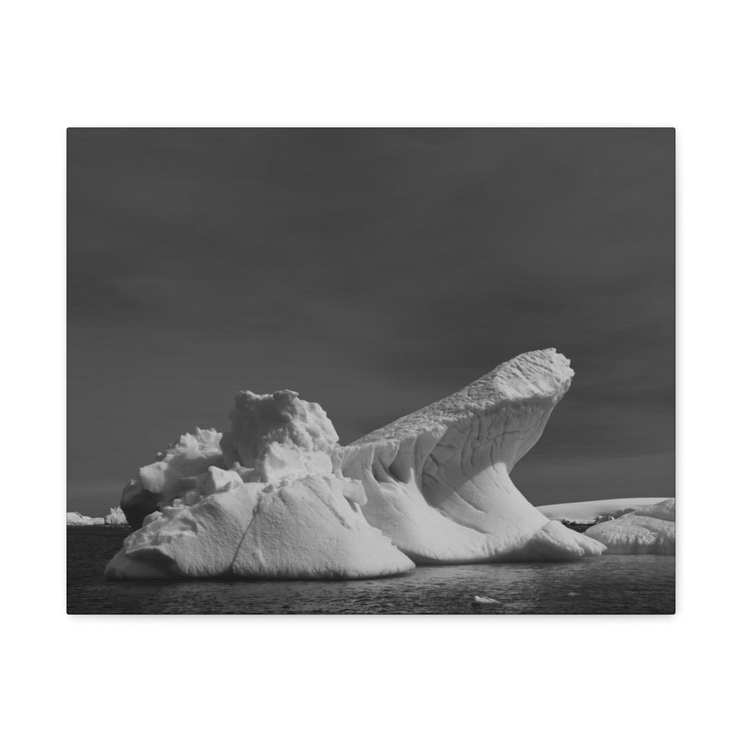 The Angles of an Iceberg in Black and White - Canvas