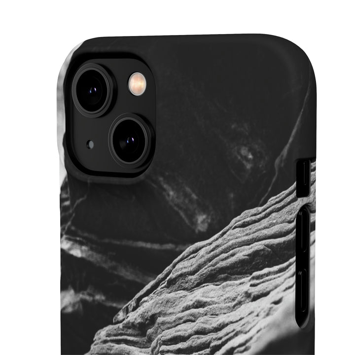 Layers of Rock in Black and White - Phone Case