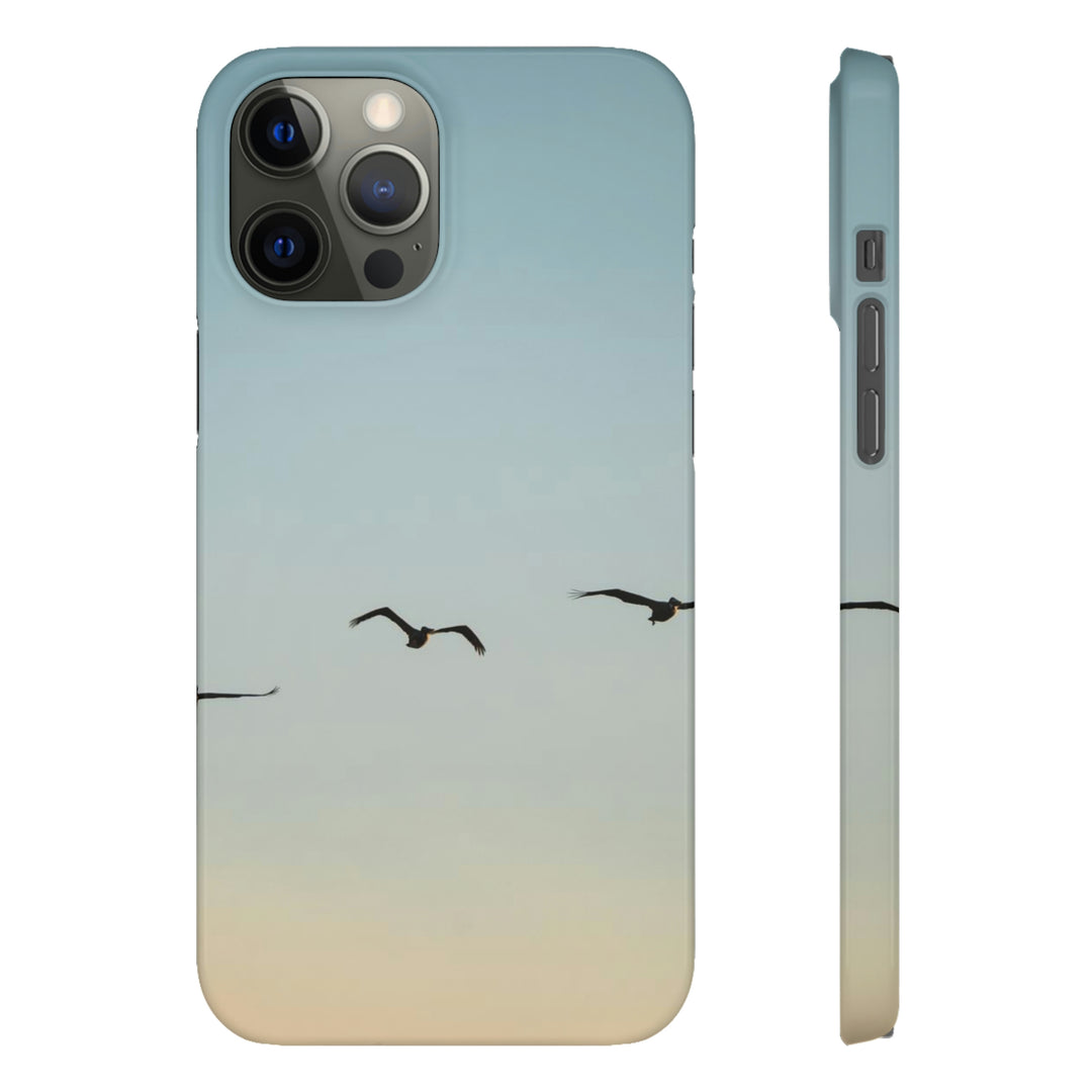 Brown Pelicans in Flight - Phone Case