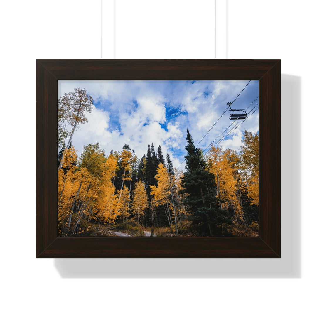 Chairlift in Suspension - Framed Print