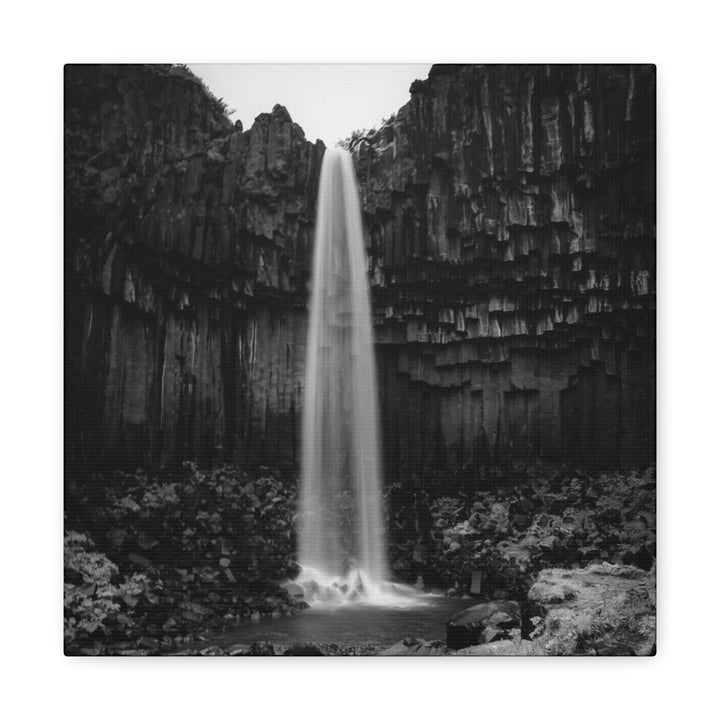 Svartifoss in Black and White - Canvas