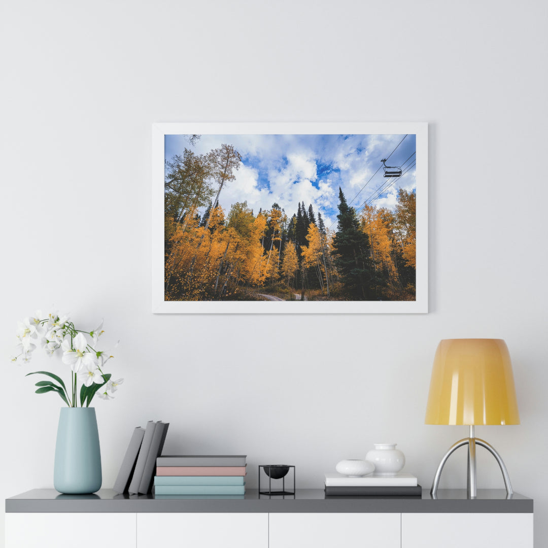 Chairlift in Suspension - Framed Print