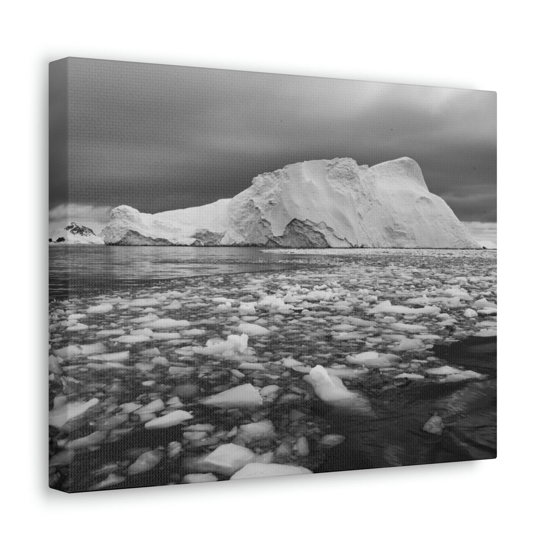 Lane of Ice In Black and White - Canvas