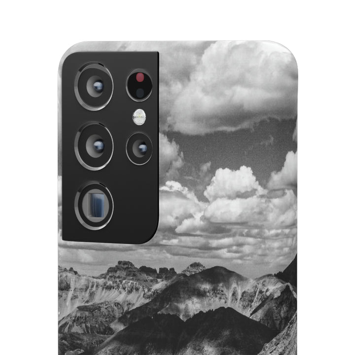 Imogene Pass From the Air in Black and White - Phone Case