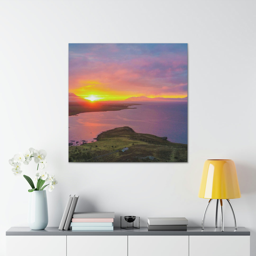 Sunset Over the Fjord Part 1 - Canvas