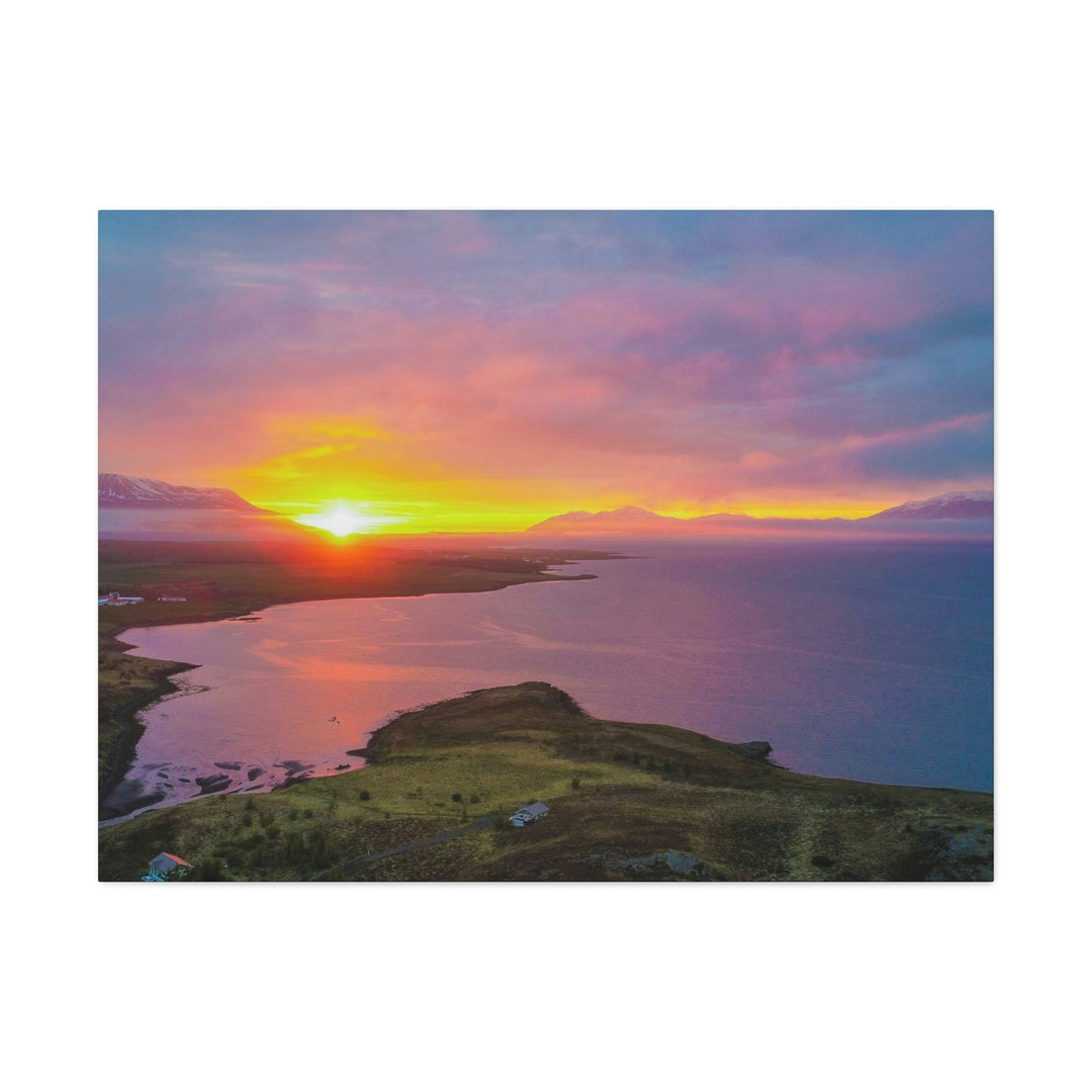 Sunset Over the Fjord Part 1 - Canvas