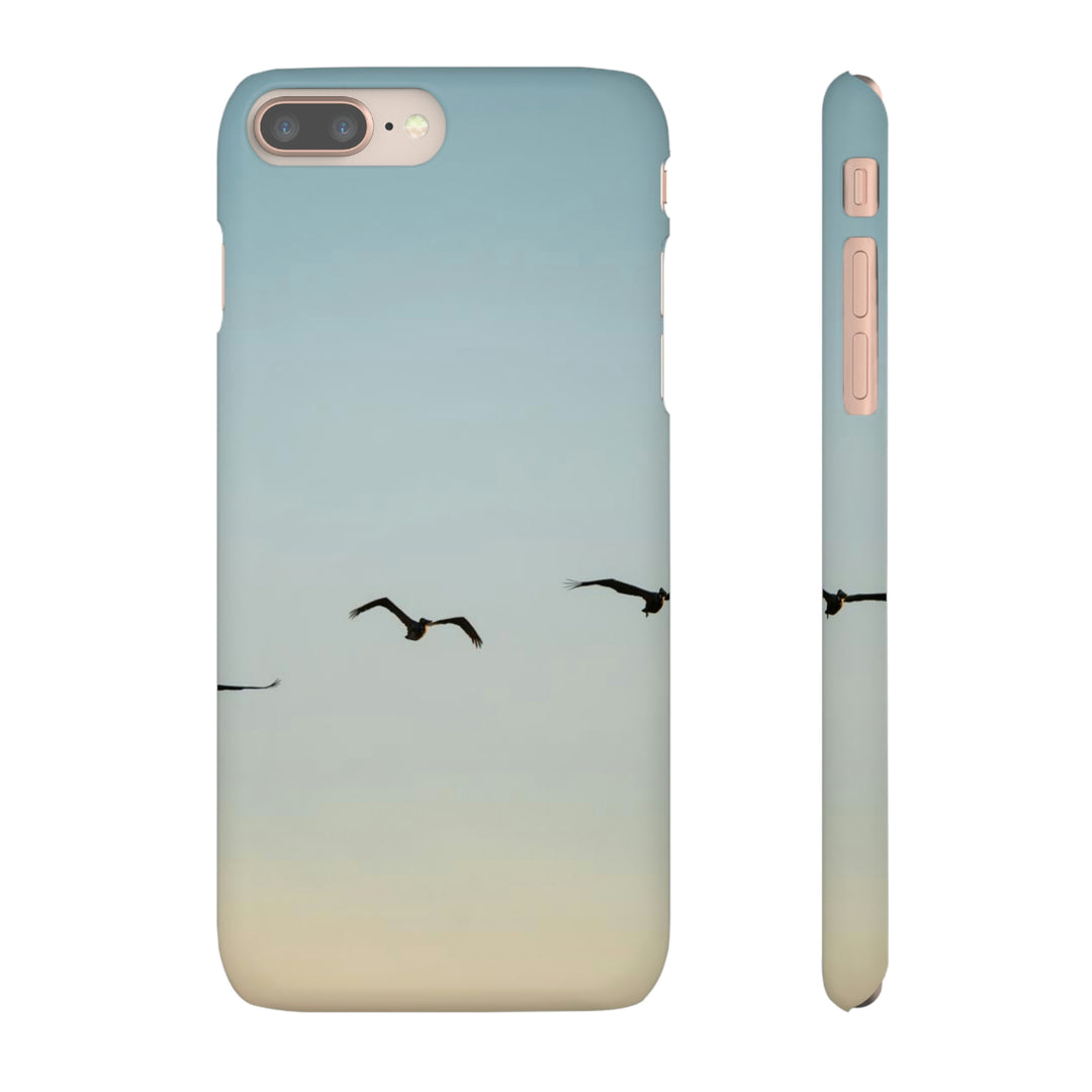 Brown Pelicans in Flight - Phone Case