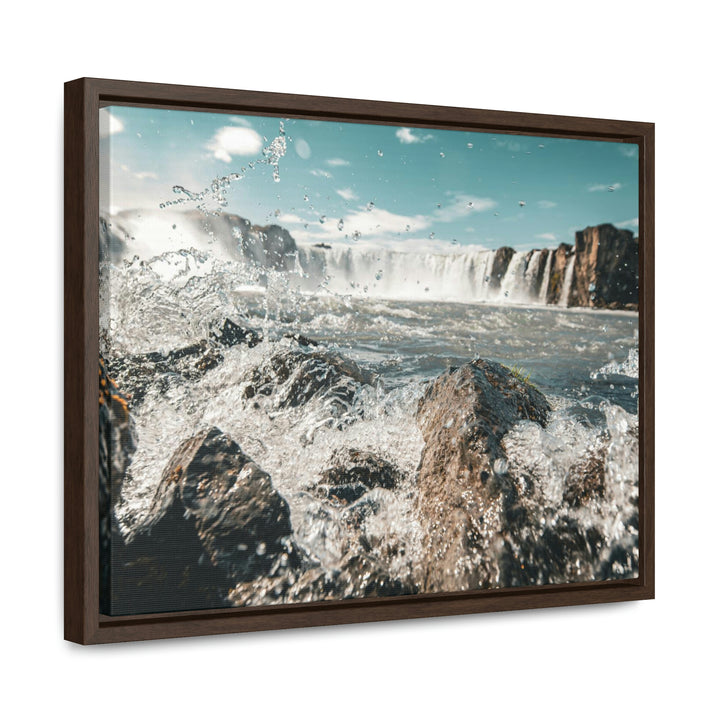 Goðafoss Splash - Canvas with Frame