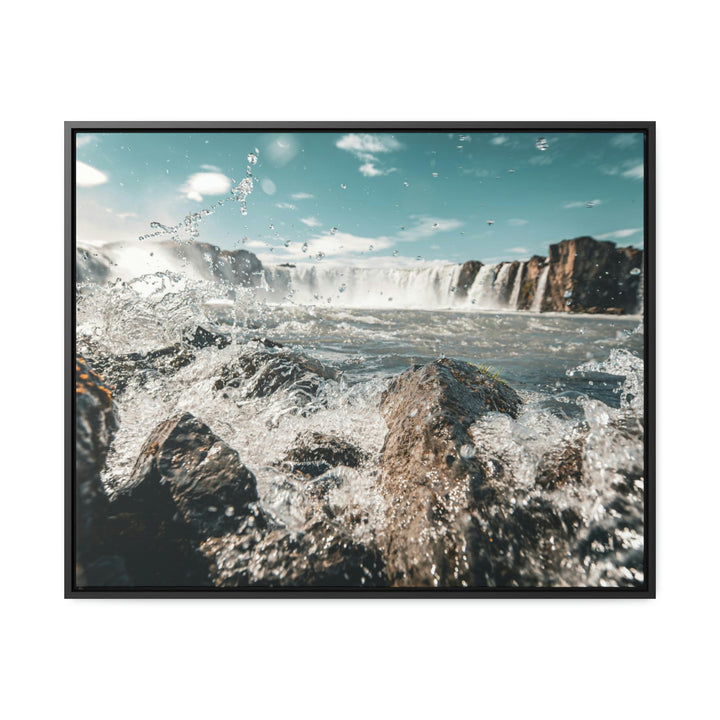 Goðafoss Splash - Canvas with Frame