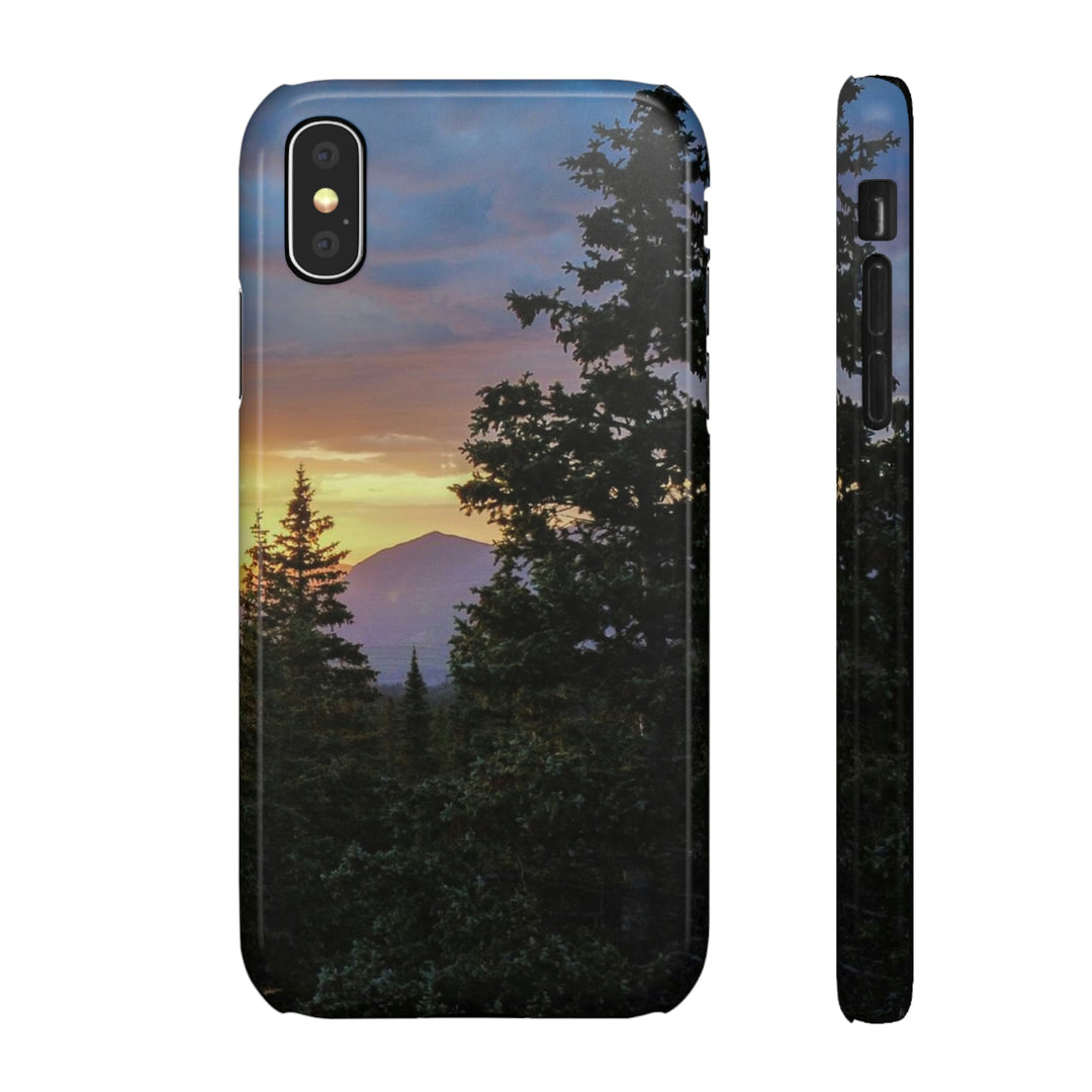 Rainy Sunset Through the Trees - Phone Case