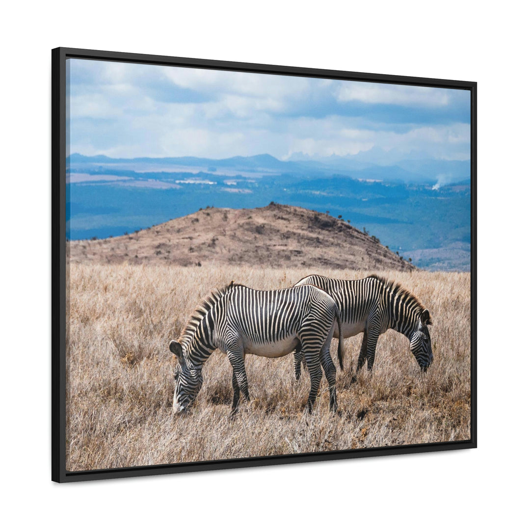 Zebra-Striped Expanse - Canvas With Frame