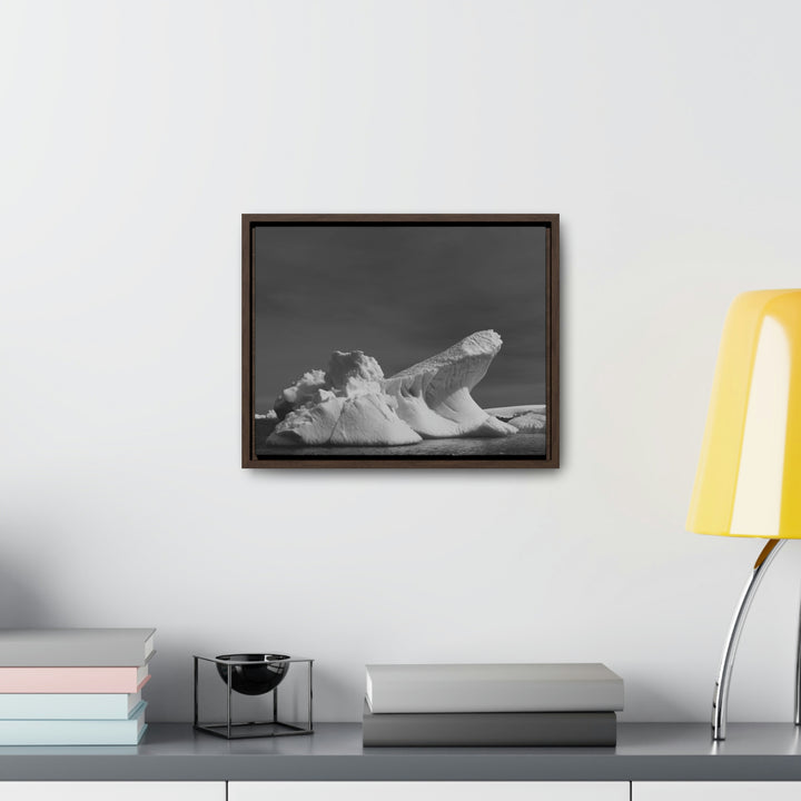 The Angles of an Iceberg in Black and White - Canvas with Frame