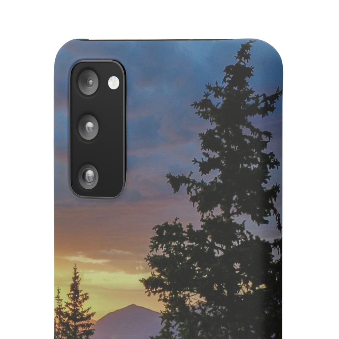 Rainy Sunset Through the Trees - Phone Case