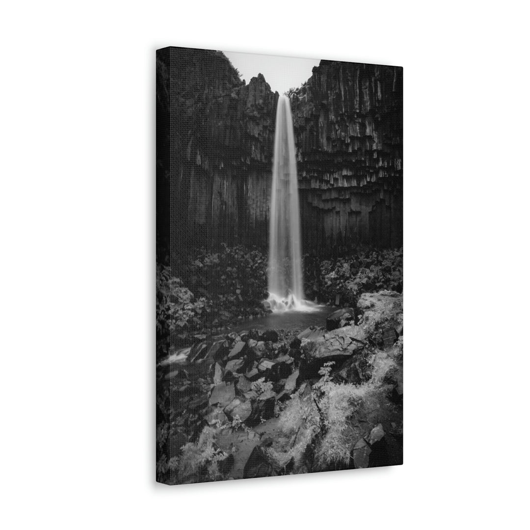 Svartifoss in Black and White - Canvas