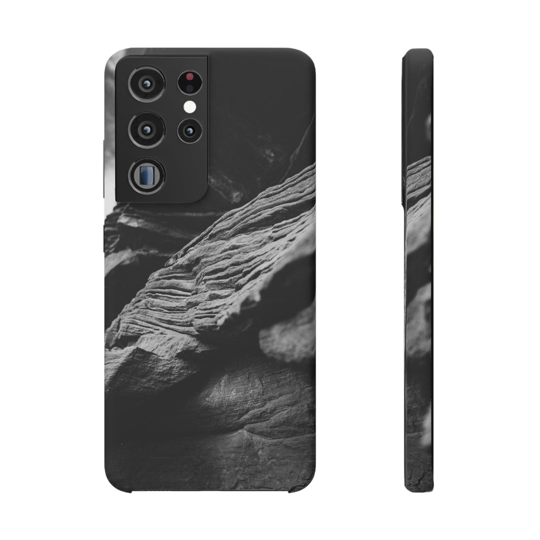 Layers of Rock in Black and White - Phone Case