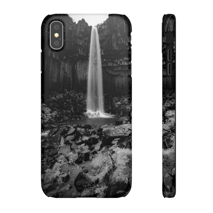 Svartifoss in Black and White - Phone Case