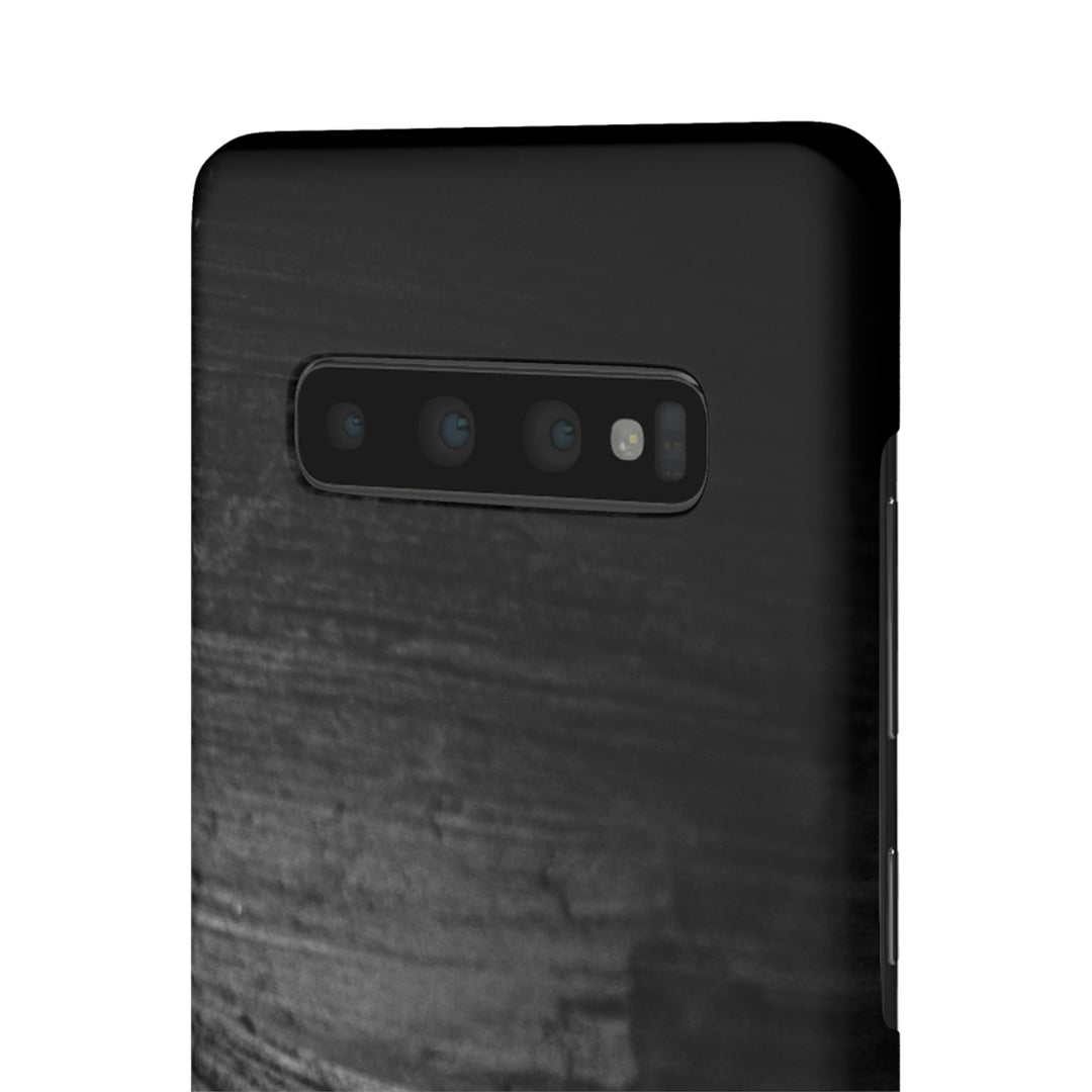 Sedimentary Rock Curves in Black and White - Phone Case