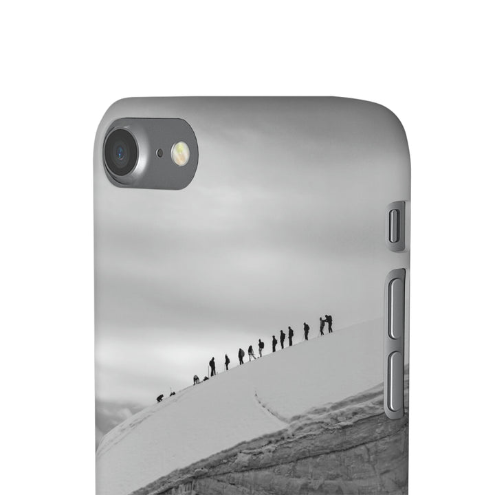 Preparing for the Climb in Black and White - Phone Case