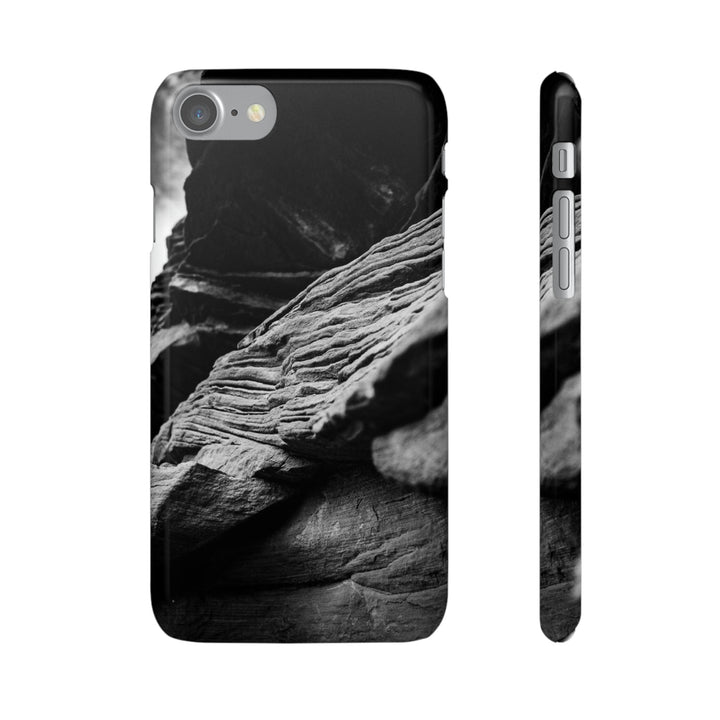 Layers of Rock in Black and White - Phone Case