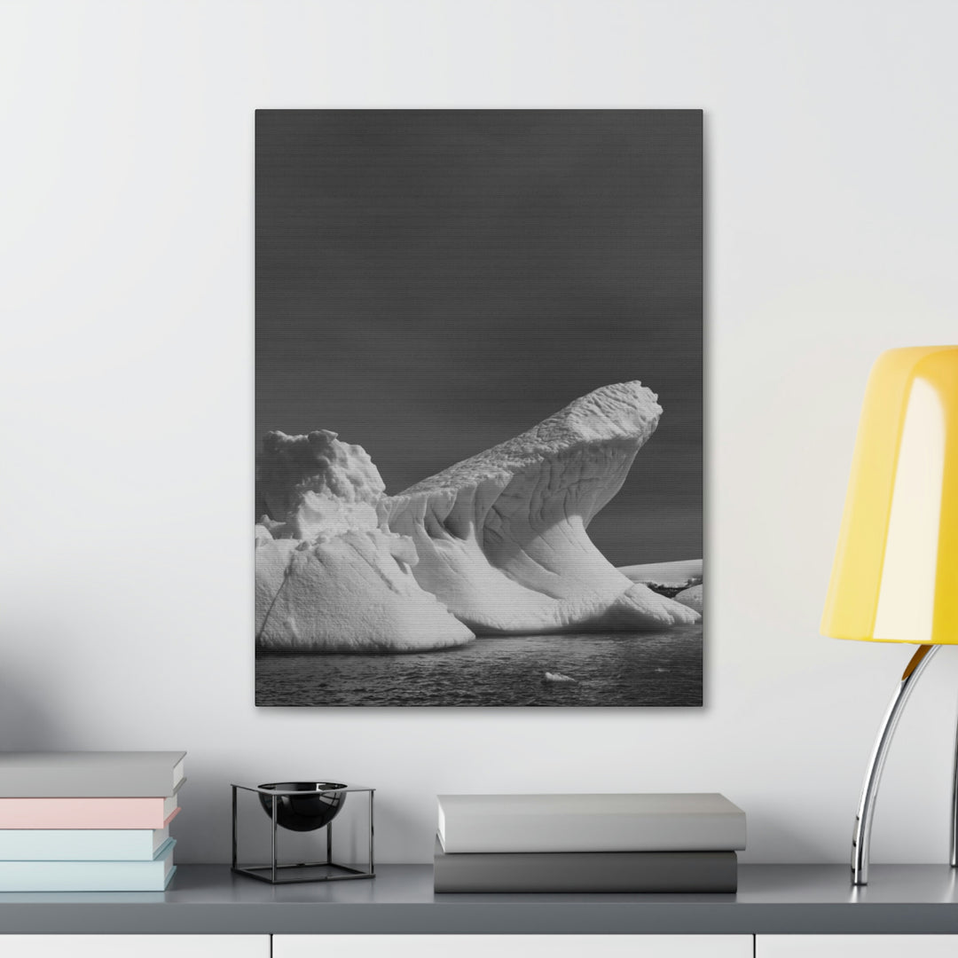 The Angles of an Iceberg in Black and White - Canvas