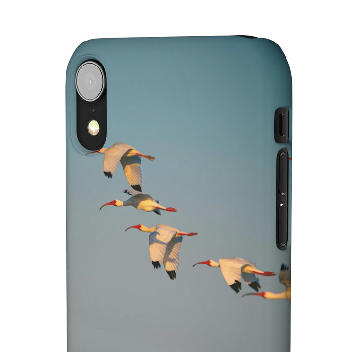 White Ibis in Flight - Phone Case