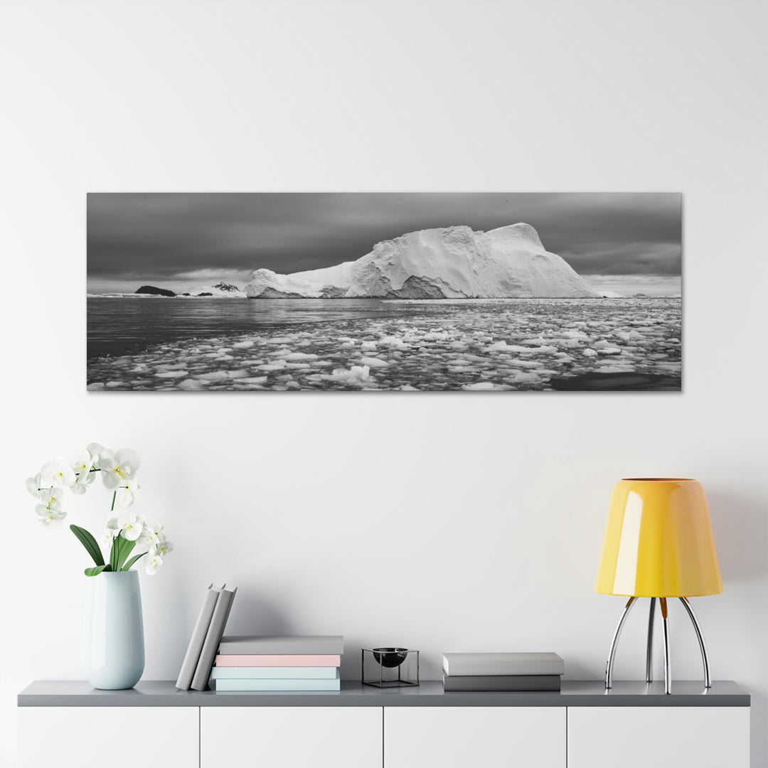 Lane of Ice In Black and White - Canvas