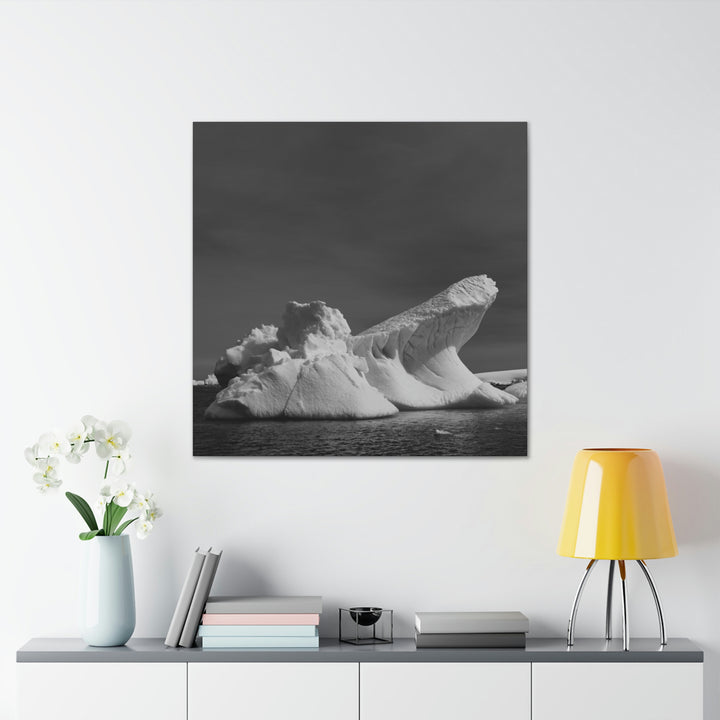 The Angles of an Iceberg in Black and White - Canvas