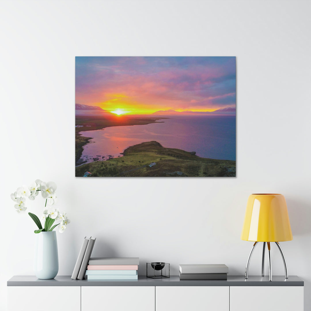 Sunset Over the Fjord Part 1 - Canvas