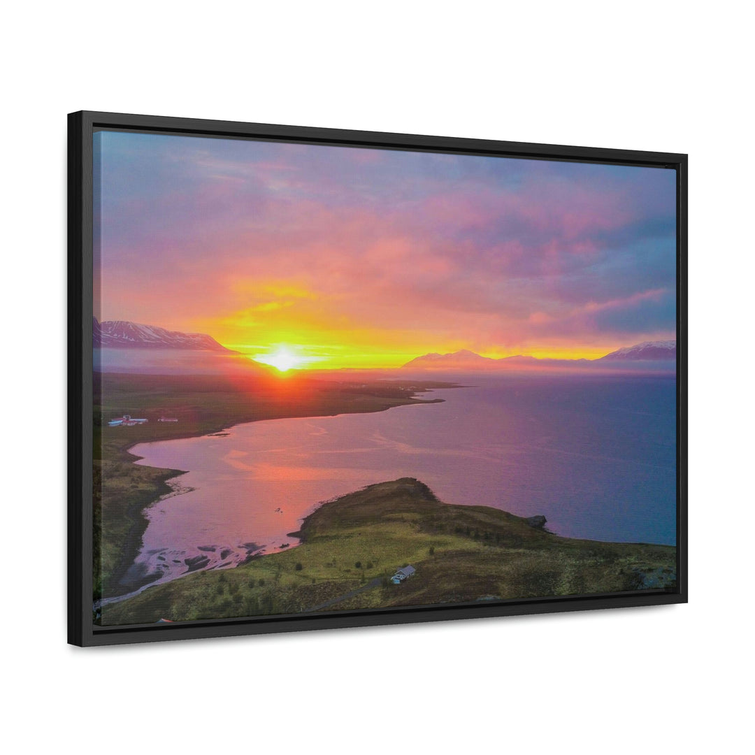 Sunset Over the Fjord Part 1 - Canvas with Frame