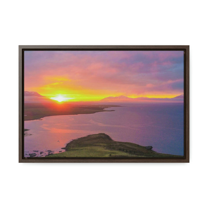 Sunset Over the Fjord Part 1 - Canvas with Frame