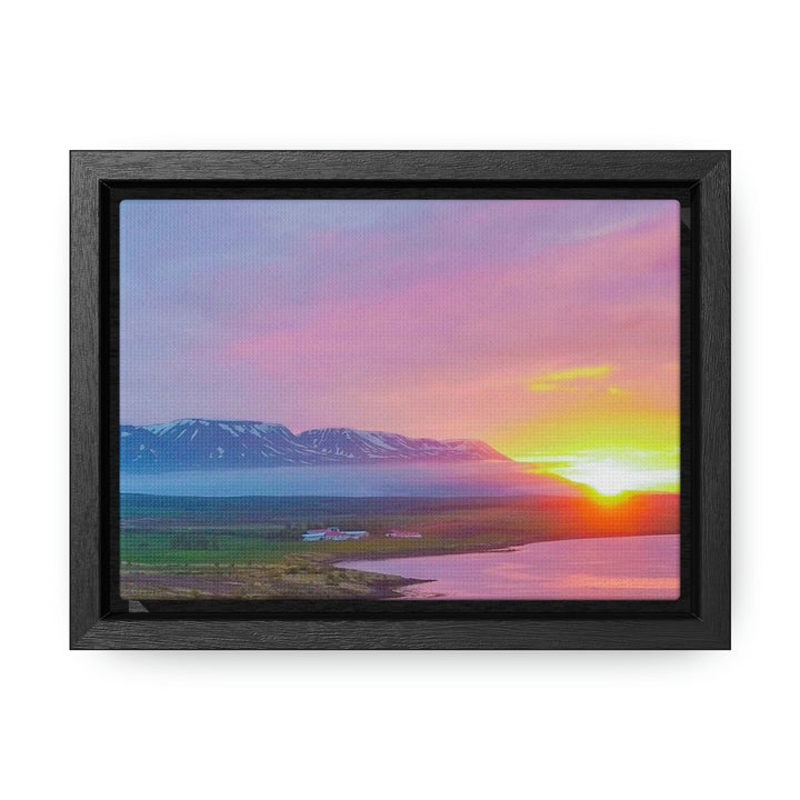 Sunset Over the Fjord Part 2 - Canvas with Frame