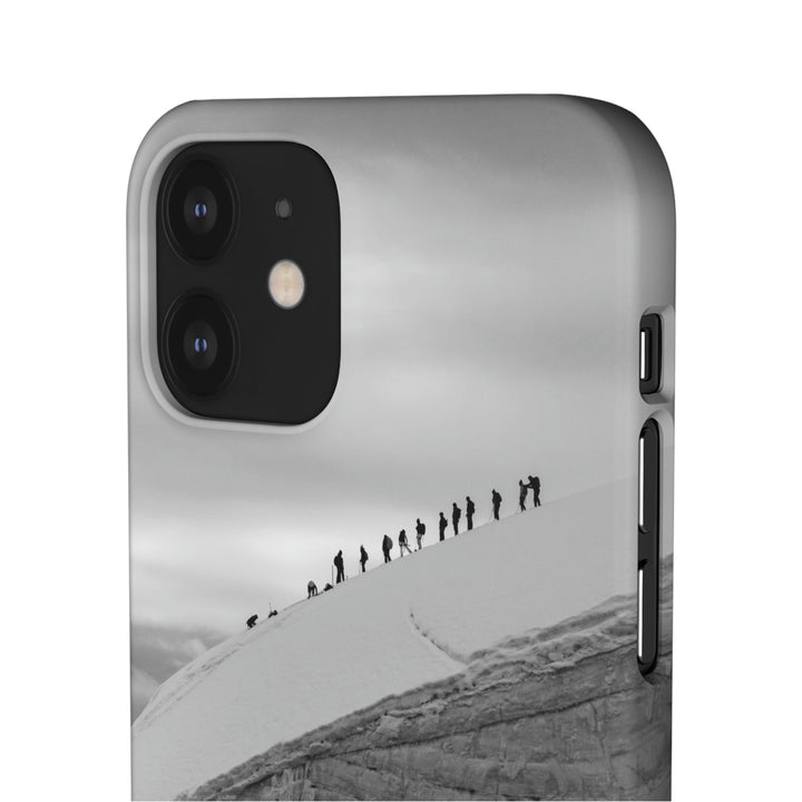 Preparing for the Climb in Black and White - Phone Case