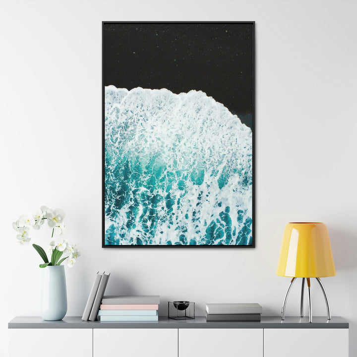 A Wave on Volcanic Sand - Canvas with Frame