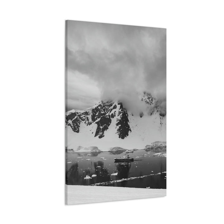 Peaceful Anchoring in Black and White - Canvas