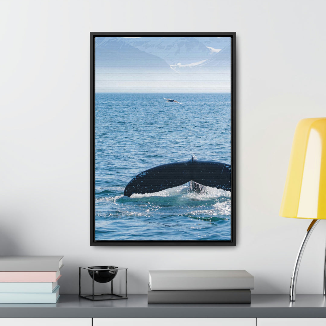 A Whale and A Mountain - Canvas with Frame