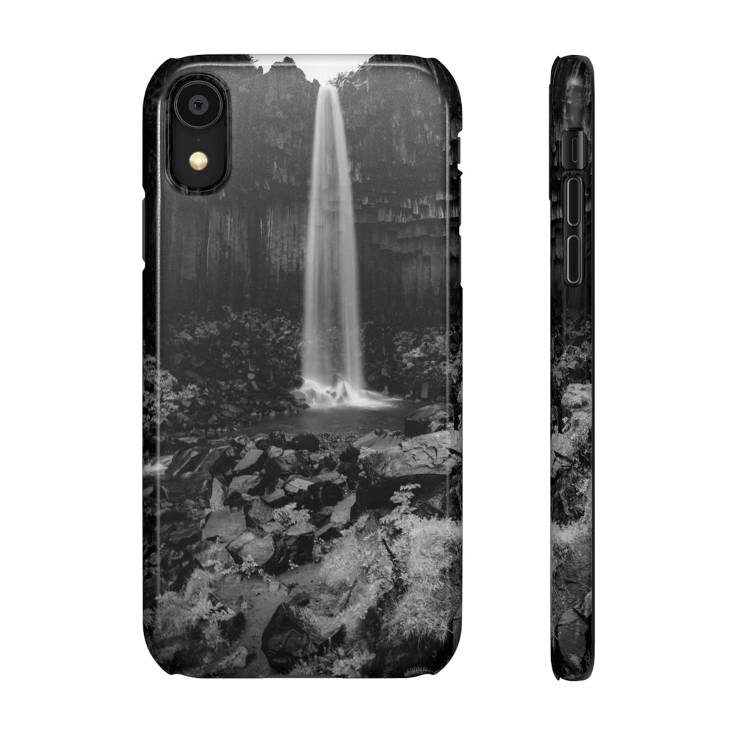 Svartifoss in Black and White - Phone Case