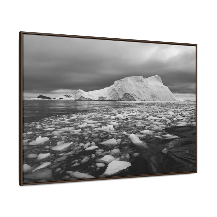 Lane of Ice In Black and White - Canvas with Frame