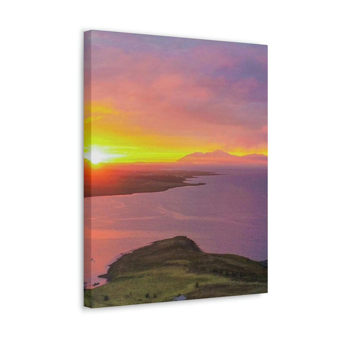 Sunset Over the Fjord Part 1 - Canvas