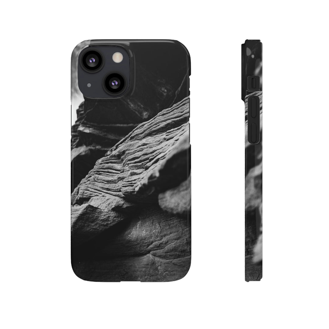 Layers of Rock in Black and White - Phone Case